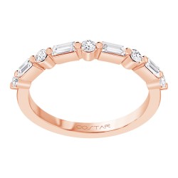 Rose Gold Diamond Bridal Band Ring 0.35 CT