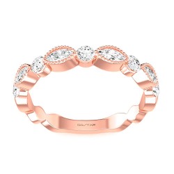 Rose Gold Bridal Stackable Band Ring 0.60 CT