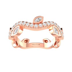 Rose Gold Bridal Stackable Band Ring 0.40 CT