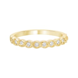 Yellow Gold Bridal Stackable Band Ring 0.15 CT