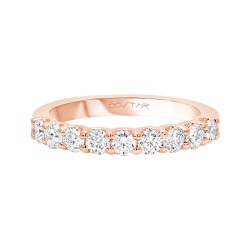 Rose Gold Diamond Bridal Band Ring 0.75 CT