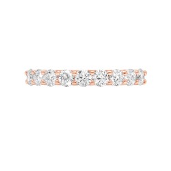 Rose Gold Diamond Bridal Band Ring 1.30 CT