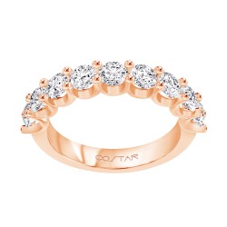 Rose Gold Diamond Bridal Band Ring 1.45 CT