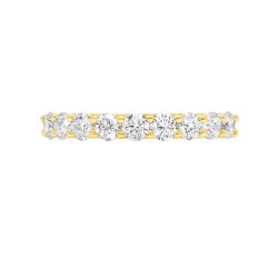 Yellow Gold Diamond Bridal Band Ring 1.30 CT