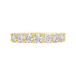 Yellow Gold Diamond Bridal Band Ring 1.65 CT
