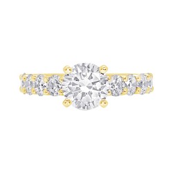Yellow Gold Diamond Bridal Semi Mount 1.27 CT