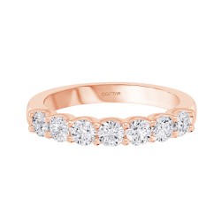 Rose Gold Diamond Bridal Band Ring 0.75 CT