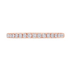 Rose Gold Diamond Bridal French Pave 0.25 CT
