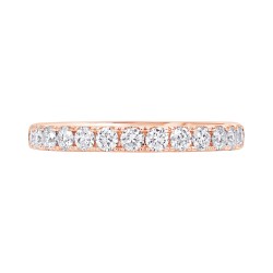Rose Gold Diamond Bridal French Pave 0.50 CT