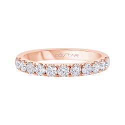 Rose Gold Diamond Bridal French Pave 0.75 CT