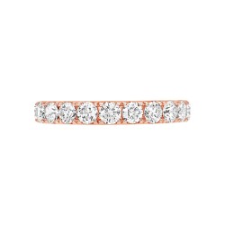 Rose Gold Diamond Bridal French Pave 1.00 CT