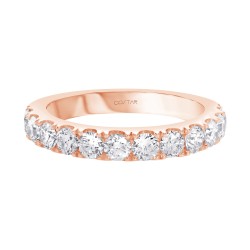 Rose Gold Diamond Bridal French Pave 1.25 CT