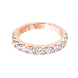 Rose Gold Diamond Bridal French Pave 1.50 CT