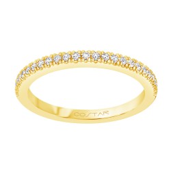 Yellow Gold Diamond Bridal French Pave 0.20 CT