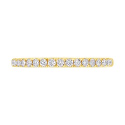 Yellow Gold Diamond Bridal French Pave 0.25 CT