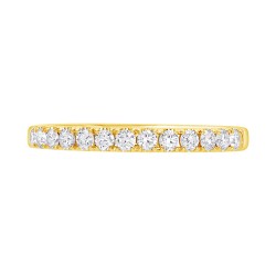 Yellow Gold Diamond Bridal French Pave 0.35 CT