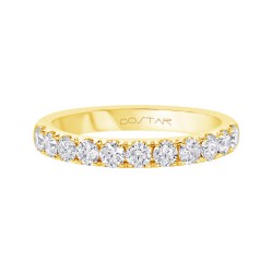 Yellow Gold Diamond Bridal French Pave 0.75 CT