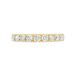 Yellow Gold Diamond Bridal French Pave 1.00 CT