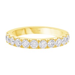 Yellow Gold Diamond Bridal French Pave 1.25 CT