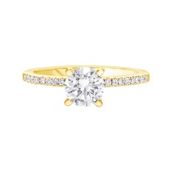 Yellow Gold Diamond Bridal Semi Mount 0.20 CT