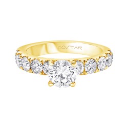 Yellow Gold Diamond Bridal Semi Mount 1.35 CT
