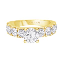 Yellow Gold Diamond Bridal Semi Mount 1.75 CT