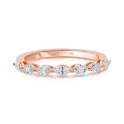 Rose Gold Bridal Stackable Band Ring T 1/2 CT