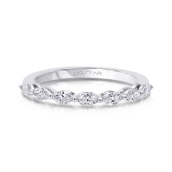 White Gold Bridal Stackable Band Ring T 1/2 CT