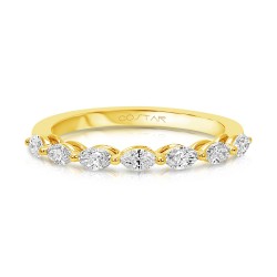 Yellow Gold Bridal Stackable Band Ring T 1/2 CT