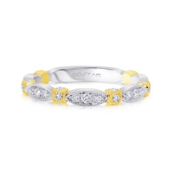 White Gold Bridal Stackable Band Ring T 1/4 CT