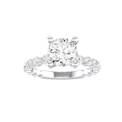 White Gold Diamond Bridal Semi Mount 0.40 CT