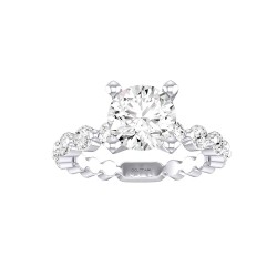 White Gold Diamond Bridal Semi Mount 0.75 CT