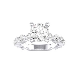 White Gold Diamond Bridal Semi Mount 0.85 CT