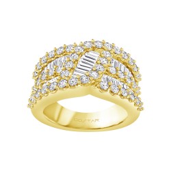 Yellow Gold Diamond Fashion Ring  2.05 CT