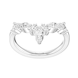 White Gold Curved Band 0.41 CT