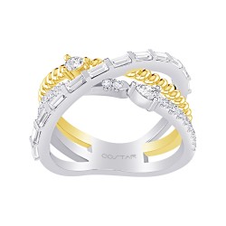 White Gold Diamond Fashion Ring  0.57 CT