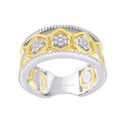 White Gold Diamond Fashion Ring  0.28 CT