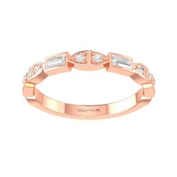 Rose Gold Bridal Stackable Band Ring 0.30 CT