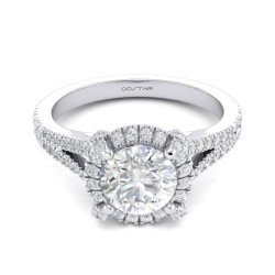White Gold Bridal Semi-Mount Diamond Ring 0.43 CT