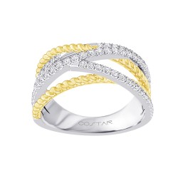 White Gold Diamond Fashion Ring  0.35 CT