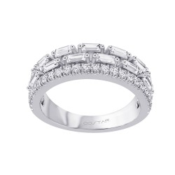 White Gold Diamond Fashion Ring  0.68 CT