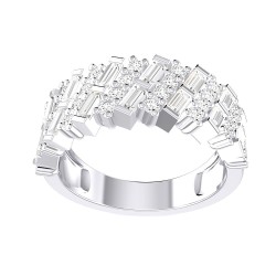 White Gold Diamond Fashion Ring  1.10 CT