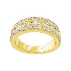 Yellow Gold Diamond Fashion Ring  0.83 CT