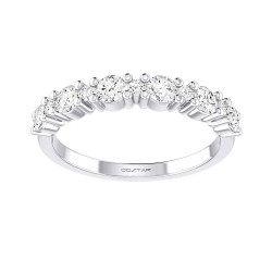 White Gold Bridal Stackable Band Ring 1/2 CT