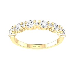 Yellow Gold Bridal Stackable Band Ring 1/2 CT