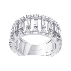 White Gold Diamond Fashion Ring  0.82 CT