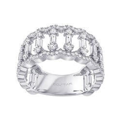 White Gold Diamond Fashion Ring  0.70 CT