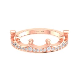 Rose Gold Bridal Stackable Band Ring 0.20 CT