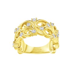Yellow Gold Diamond Fashion Ring  0.28 CT