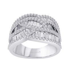 White Gold Diamond Fashion Ring  1.45 CT